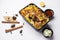 Online Food Delivery conceptÂ  - Gosht Pulao Or Mutton Biryani packed in Plastic box
